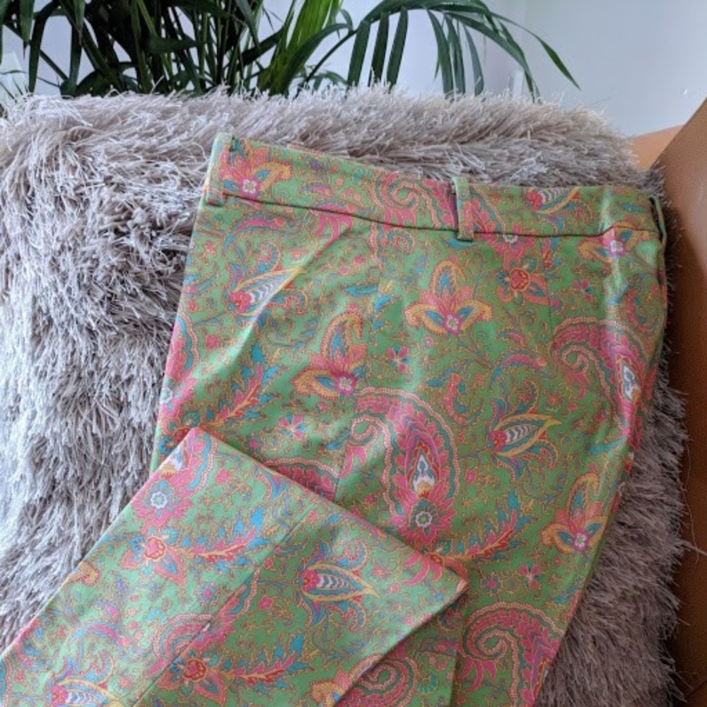 Ralph Lauren Paisley Cropped Pants Size 4